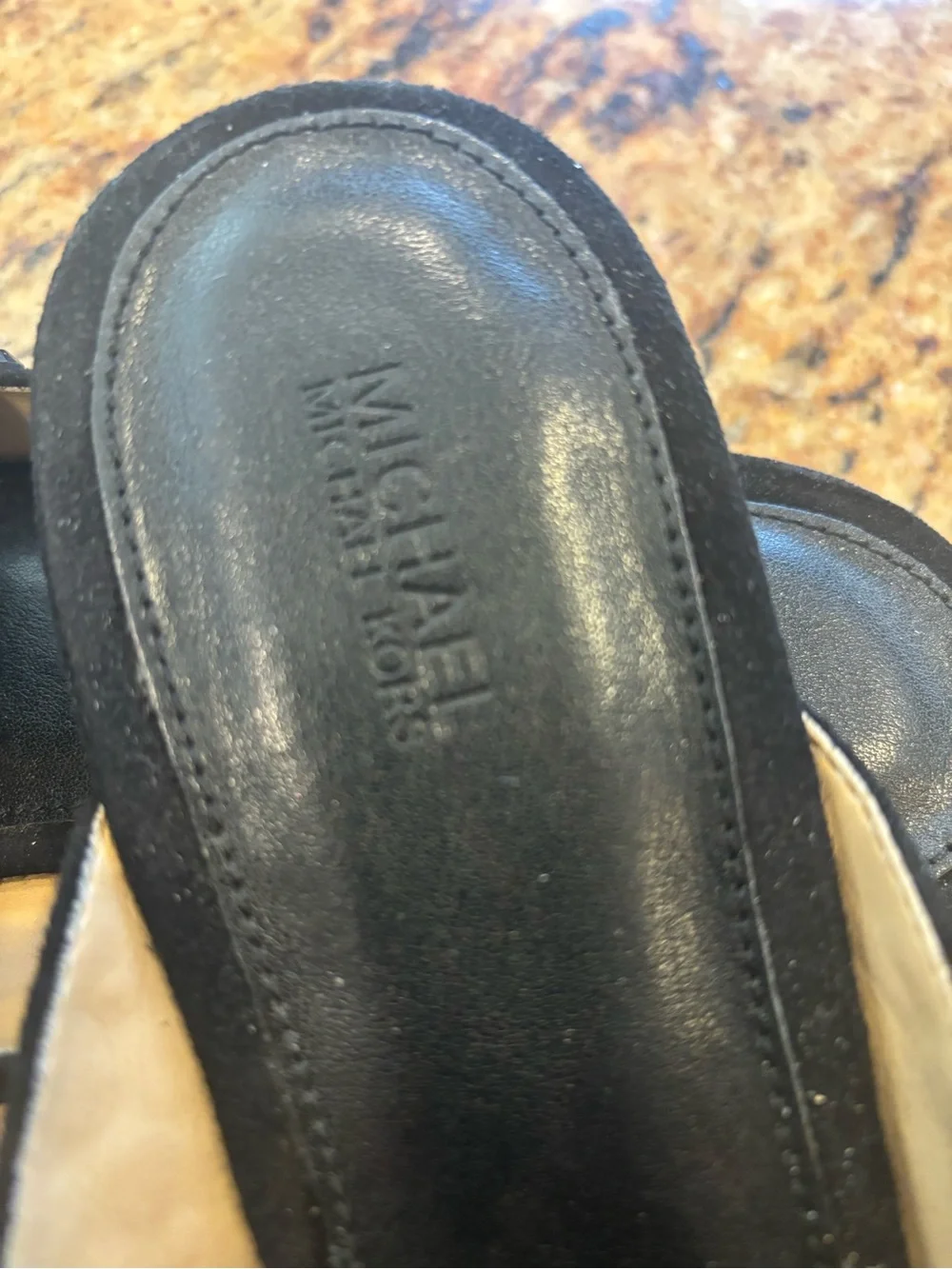 Michael Kors Black Studded Slip-On Mules